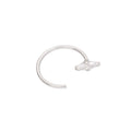 Sterling Silver CZ Marquise Cut Claw Set Open 22Ga Nose Ring