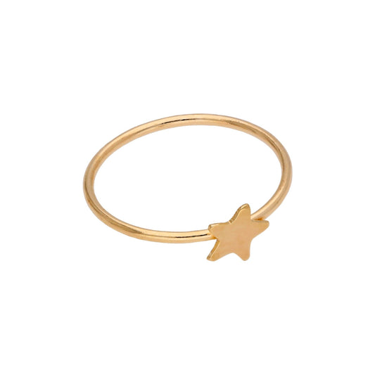 14ct Gold Star Open Hoop 9mm 24Ga Nose Ring - jewellerybox