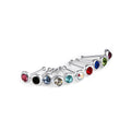 10 x Sterling Silver Multi-Color CZ 22Ga Nose Studs Ball End