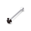 Sterling Silver 1.5mm Black CZ 22Ga Nose Stud Ball End