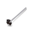 Sterling Silver 1.5mm CZ Black Claw 25Ga Nose Stud Pin End