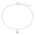 Sterling Silver Christmas Star Adjustable Bracelet 7 Inches