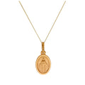 9ct Gold Miraculous Mary Necklace 16 - 22 Inches