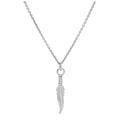 Sterling Silver Feather Necklace 14 - 22 Inches