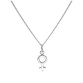 Small Sterling Silver Female Symbol Necklace 14 - 32 Inches