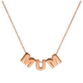 Rose Gold Plated Sterling Silver MUM Threader Necklace 18 Inches