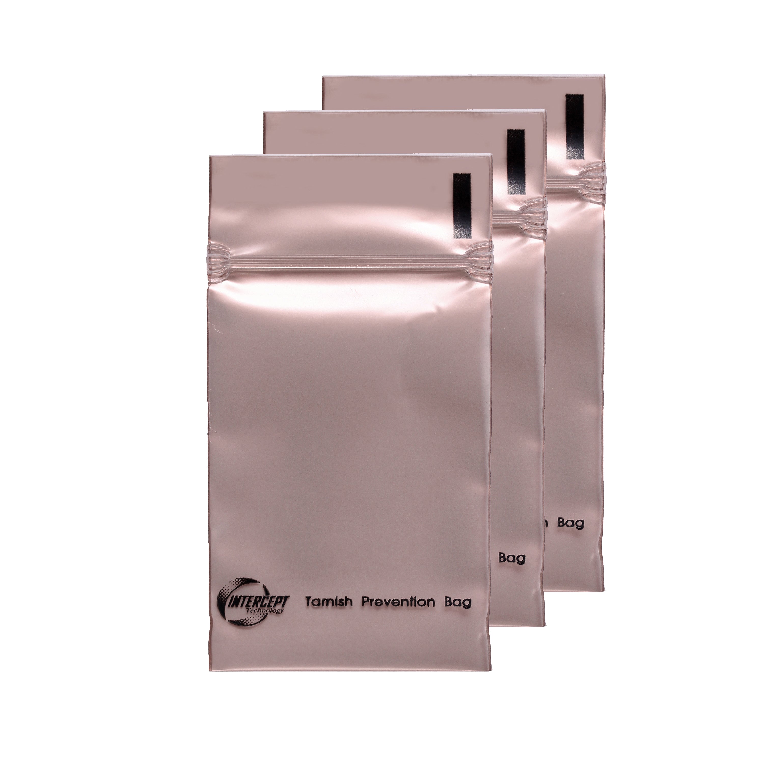 Anti Tarnish 2" x 3" Small Intercept' Zip-lock Bags (Pack of 3)