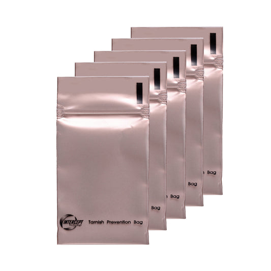 Anti Tarnish 2" x 3" Small Intercept' Zip-lock Bags (Pack of 5)