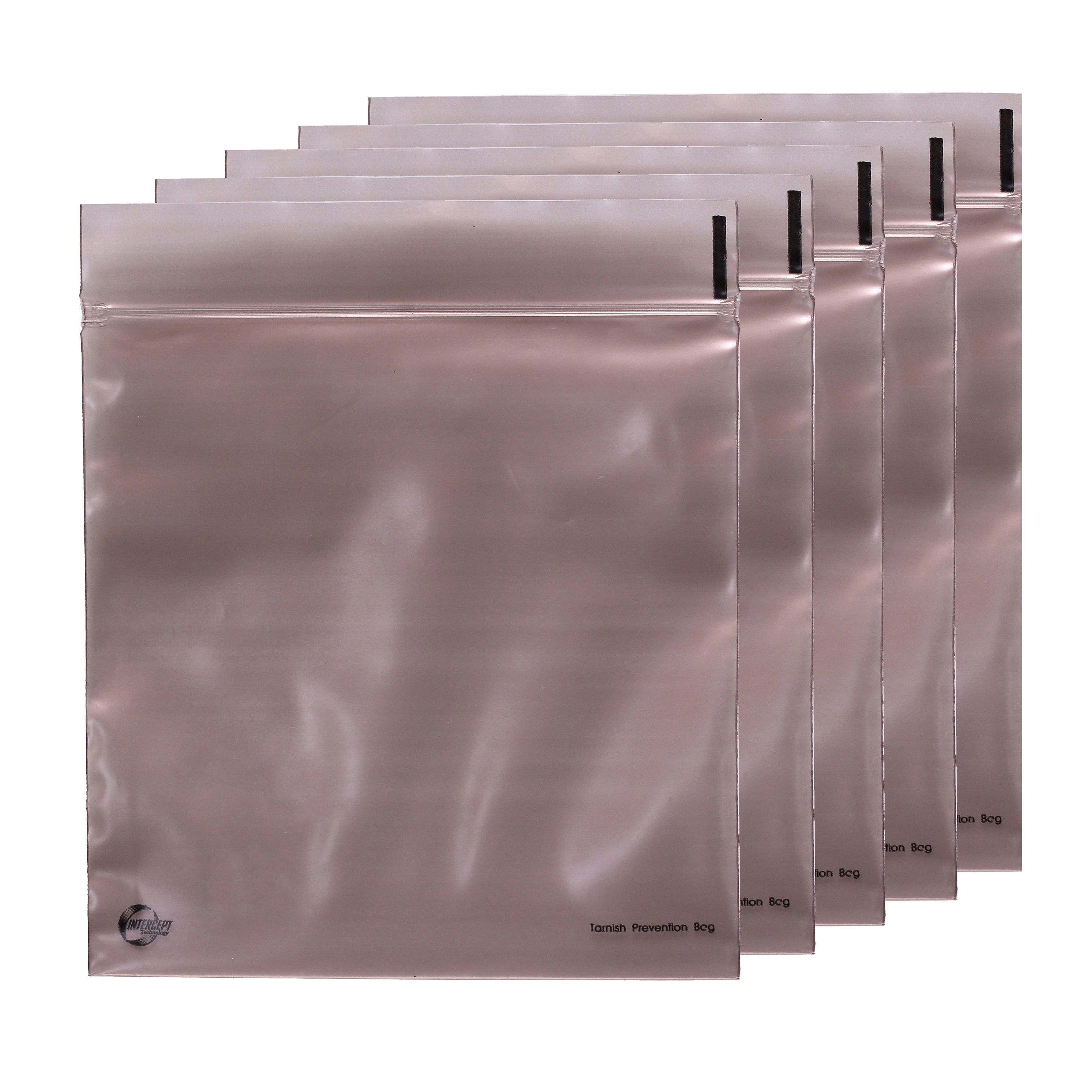 Anti Tarnish 6" x 6" Large Intercept' Zip-lock Bags (Pack of 5)