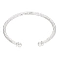 Sterling Silver Twisted Cuff Ladies Torque Bangle