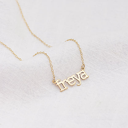 Personalised 9ct Gold Name Necklace