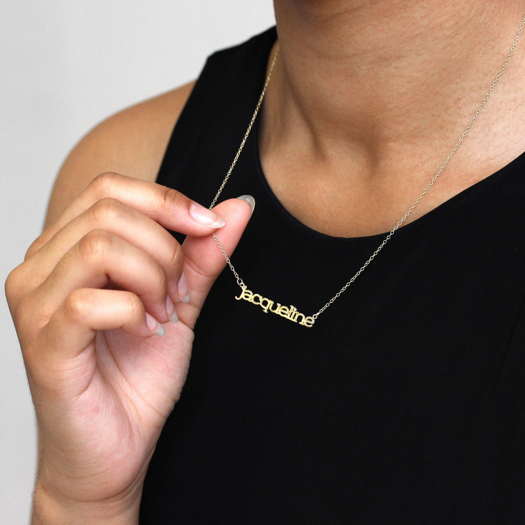 Personalised 9ct Gold Name Necklace