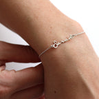 Personalised Sterling Silver Name Adjustable Bracelet