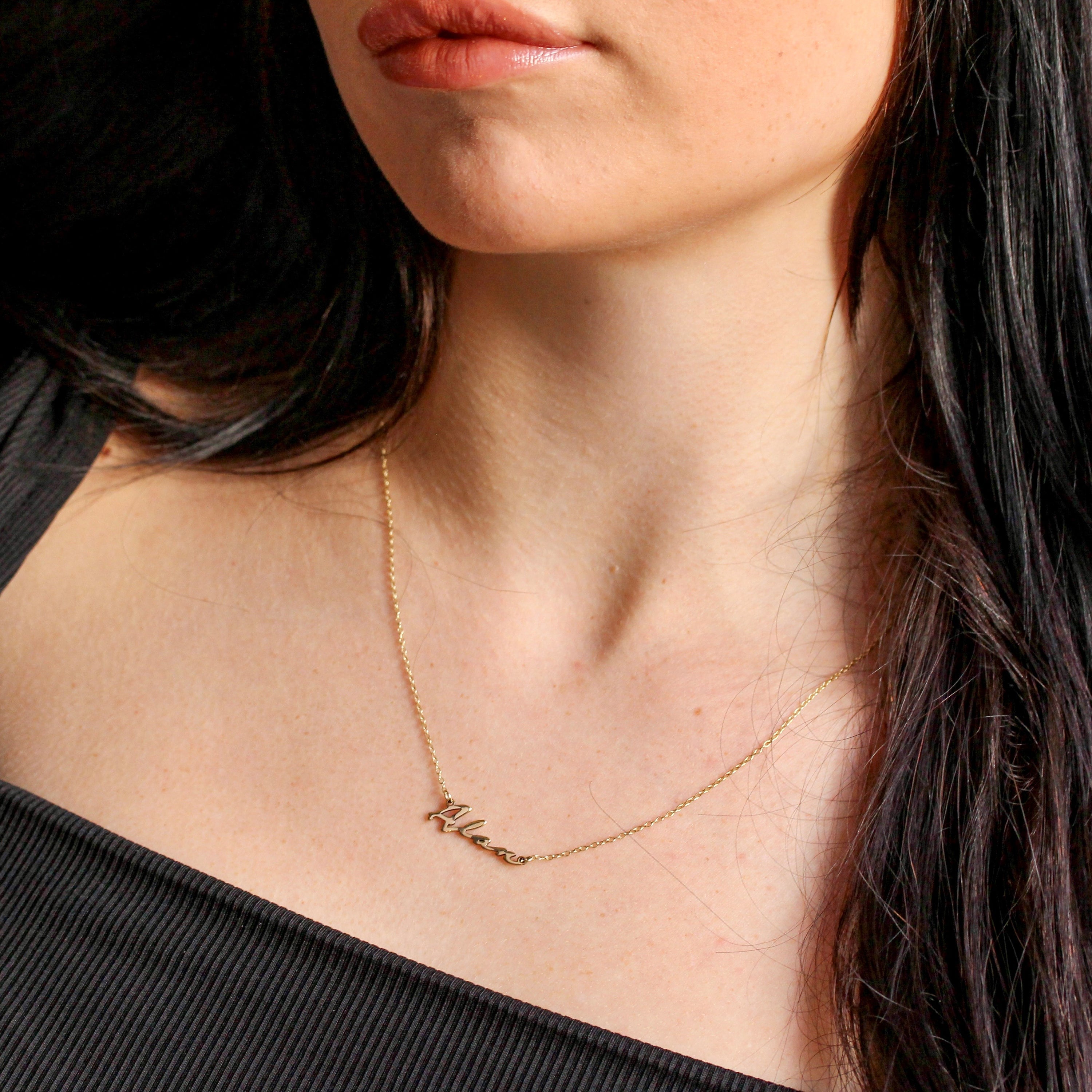 Personalised 9ct Gold Name Necklace