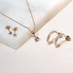 9ct Gold 5mm Round Claw Clear CZ Necklace 16 - 20 Inches