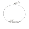Sterling Silver Taurus Name Adjustable Bracelet