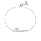 Sterling Silver Taurus Name Adjustable Bracelet
