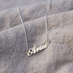 Sterling Silver Aries Star Sign 17 Inch Necklace