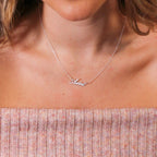 Sterling Silver Aries Star Sign 17 Inch Necklace
