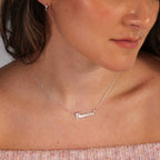 Sterling Silver Gemini Star Sign 17 Inch Necklace