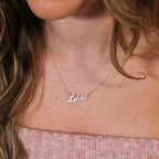 Sterling Silver Libra Star Sign 17 Inch Necklace