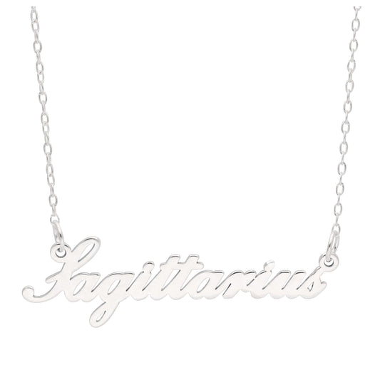 Sterling Silver Sagittarius Star Sign 17 Inch Necklace