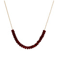 9ct Gold January Birthstone Garnet CZ Necklace