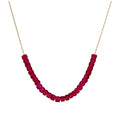 9ct Gold July Birthstone Ruby CZ Necklace