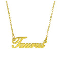 Bespoke Gold Plated Sterling Silver Taurus Star Sign 17 Inches Necklace