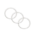 Sterling Silver 8mm 24Ga Nose Ring 3 Pack
