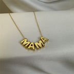 gold plated sterling silver mama threader necklace 18 inches