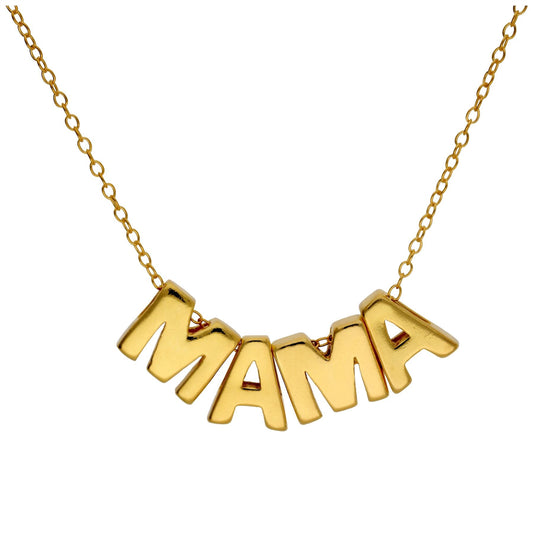 gold plated sterling silver mama threader necklace 18 inches