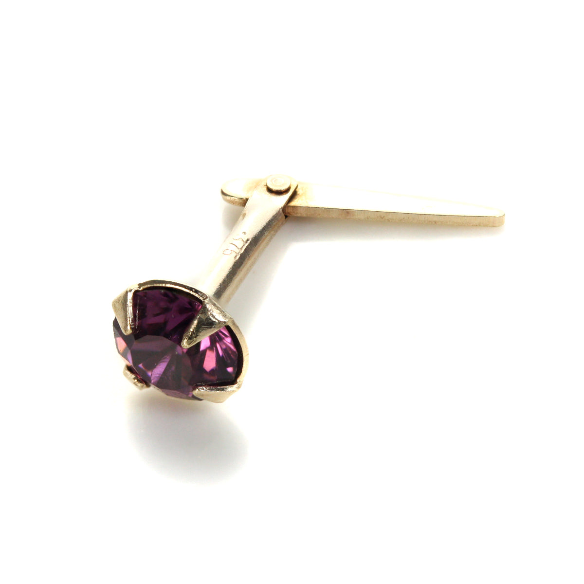 Andralok 9ct Yellow Gold Crystal 3.5mm Nose Stud