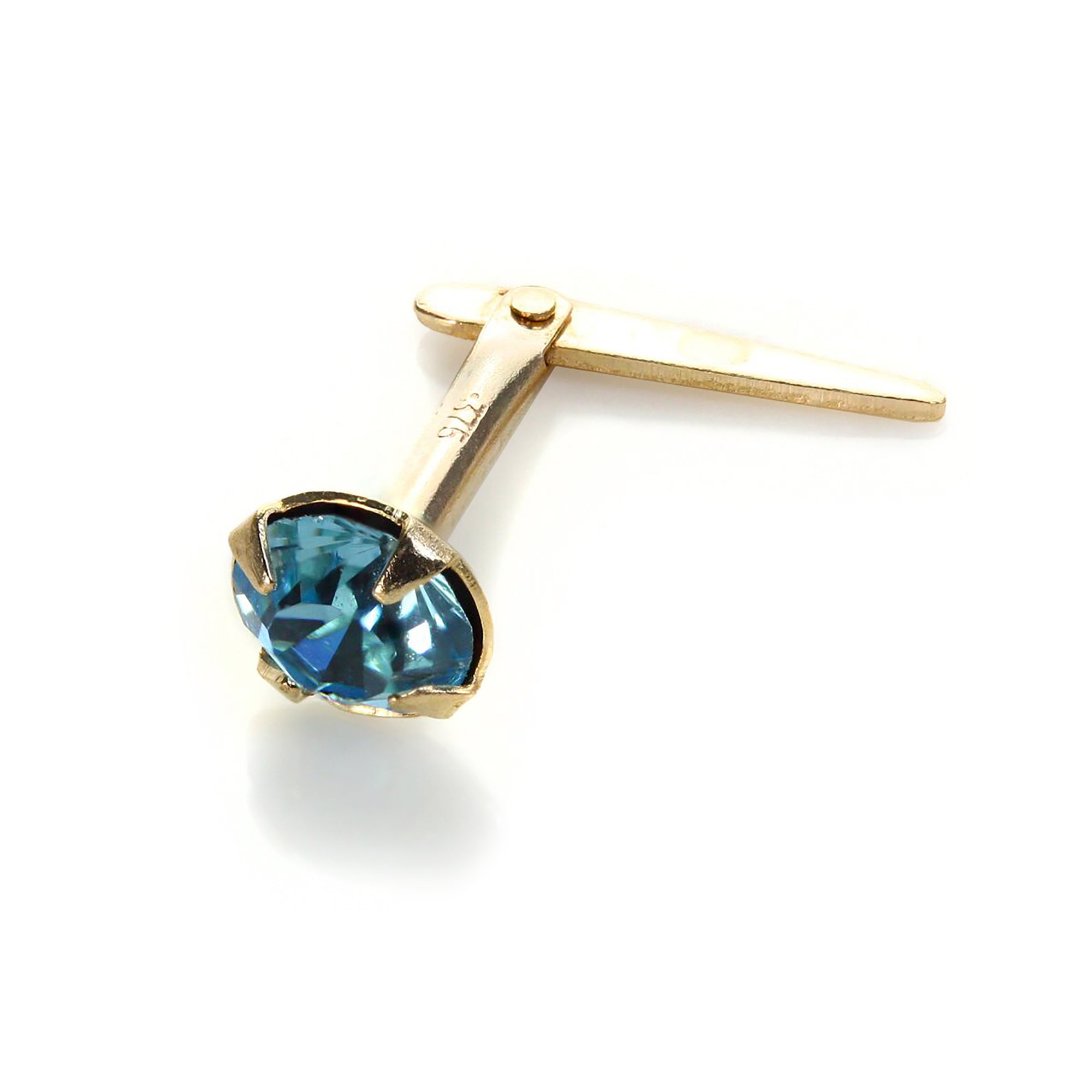 Andralok 9ct Yellow Gold Crystal 3.5mm Nose Stud