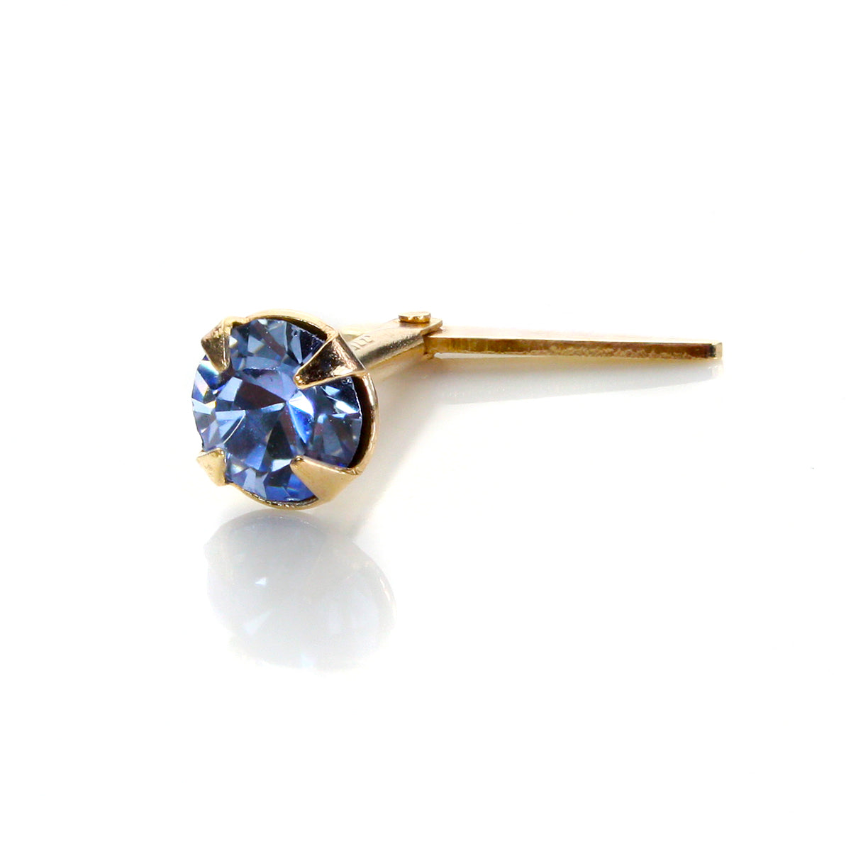 Andralok 9ct Yellow Gold Crystal 3.5mm Nose Stud