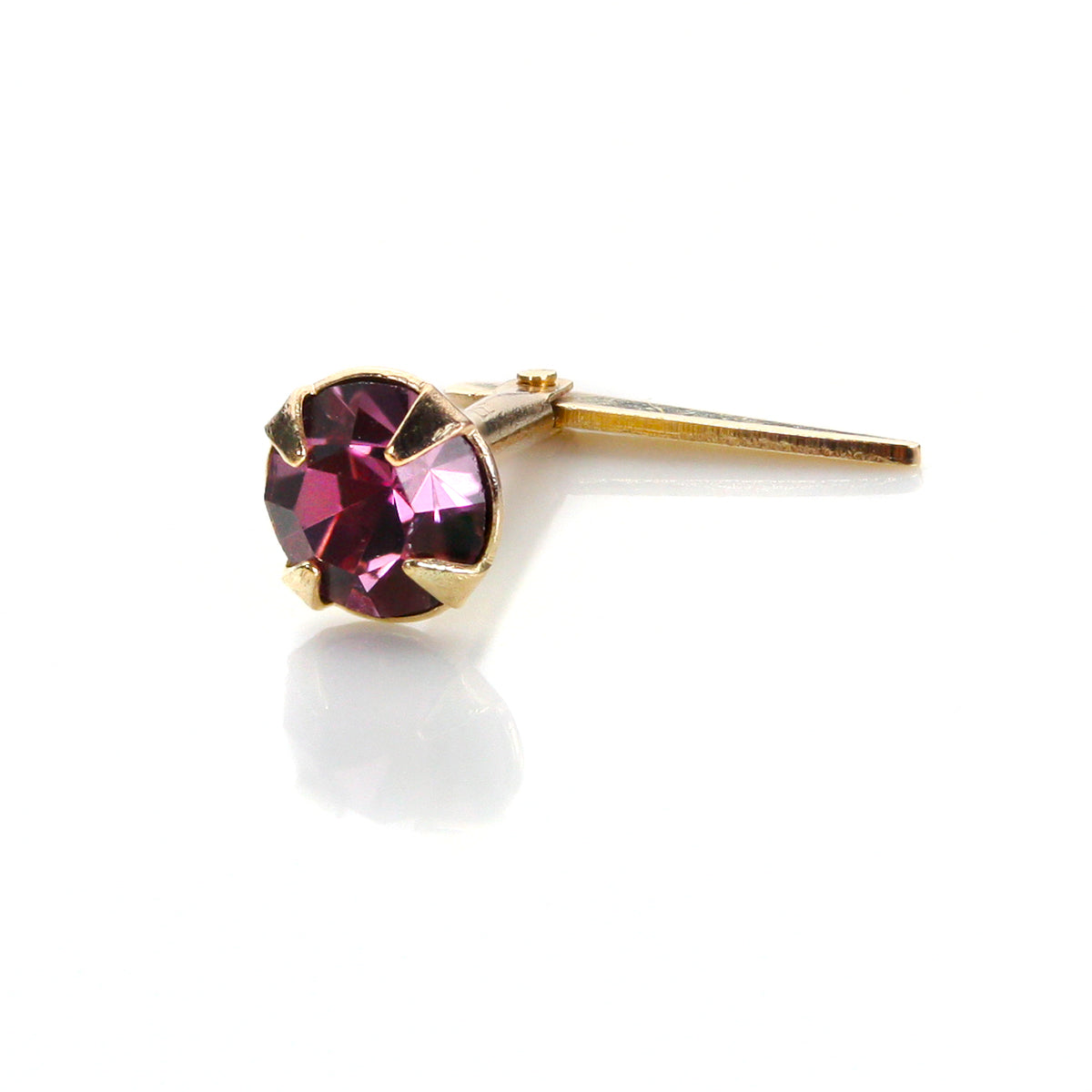 Andralok 9ct Yellow Gold Crystal 3.5mm Nose Stud