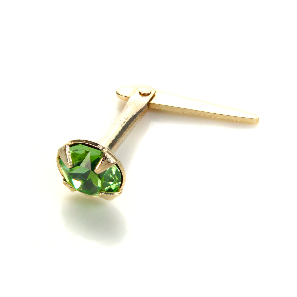 Andralok 9ct Yellow Gold Crystal 3.5mm Nose Stud