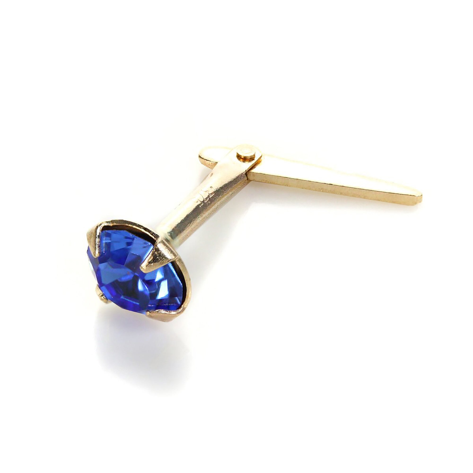 Andralok 9ct Yellow Gold Crystal 3.5mm Nose Stud