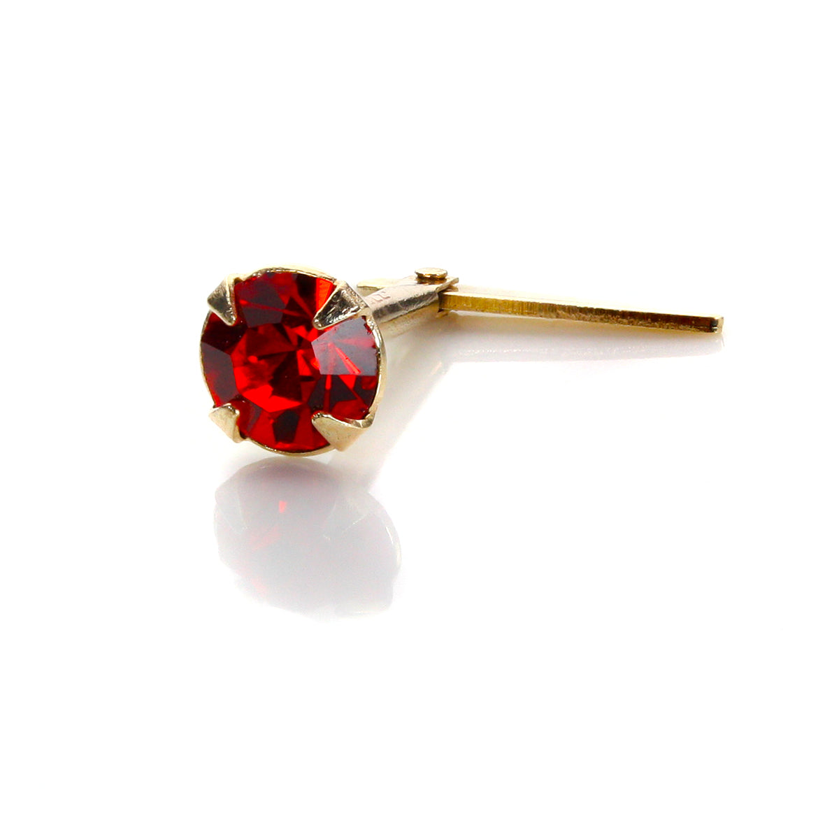 Andralok 9ct Yellow Gold Crystal 3.5mm Nose Stud