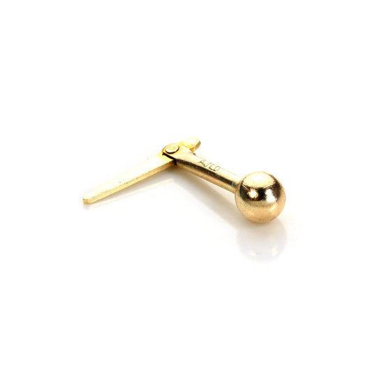 9ct Yellow Gold 2.5mm Bead Nose Stud - jewellerybox
