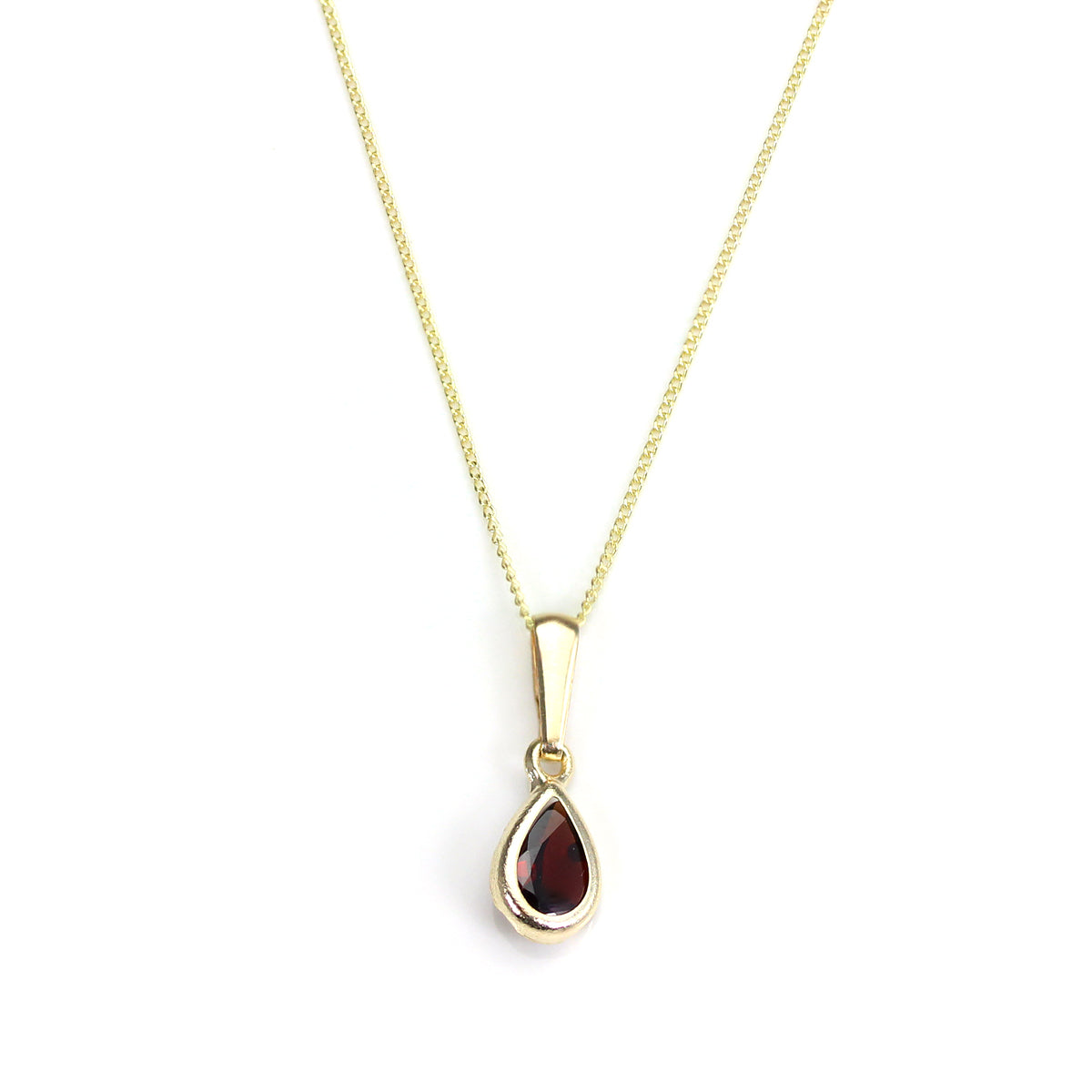 9ct Gold Garnet Gemstone January Birthstone Pendant