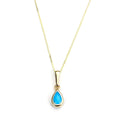 9ct Gold Turquoise Gemstone December Birthstone Pendant