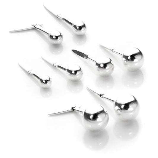 Sterling Silver Andralok Ball Stud Earrings 3mm - 6mm