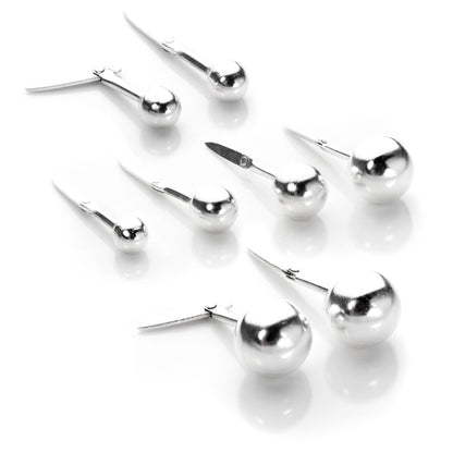 Sterling Silver Andralok Ball Stud Earrings 3mm - 6mm