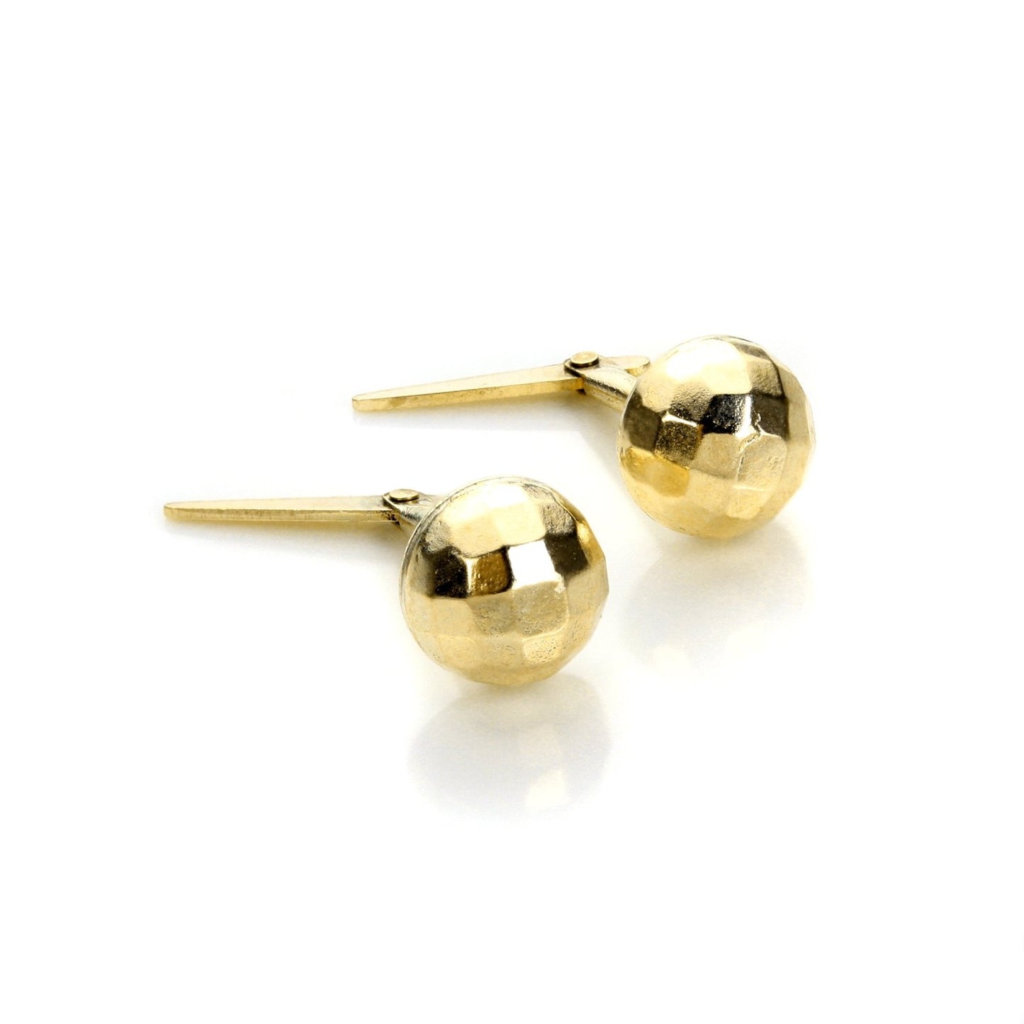 Andralok 9ct Yellow Gold Small Faceted Stud Earrings - jewellerybox