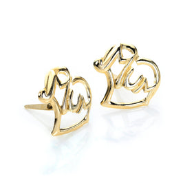 Andralok 9ct Yellow Gold Mum Stud Earrings