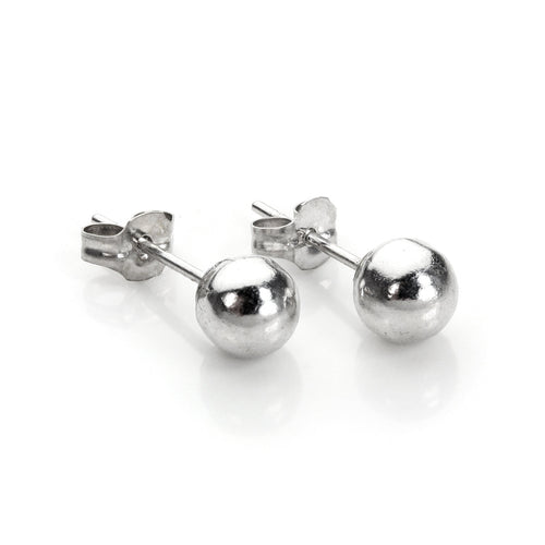 9ct White Gold 3mm - 7mm Stud Earrings