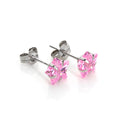 9ct White Gold 6mm Star Stud Earrings