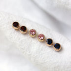 9ct Yellow Gold Clear CZ 5mm Round Stud Earrings