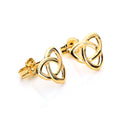 9ct Yellow Gold Triangular Celtic Knot Stud Earrings